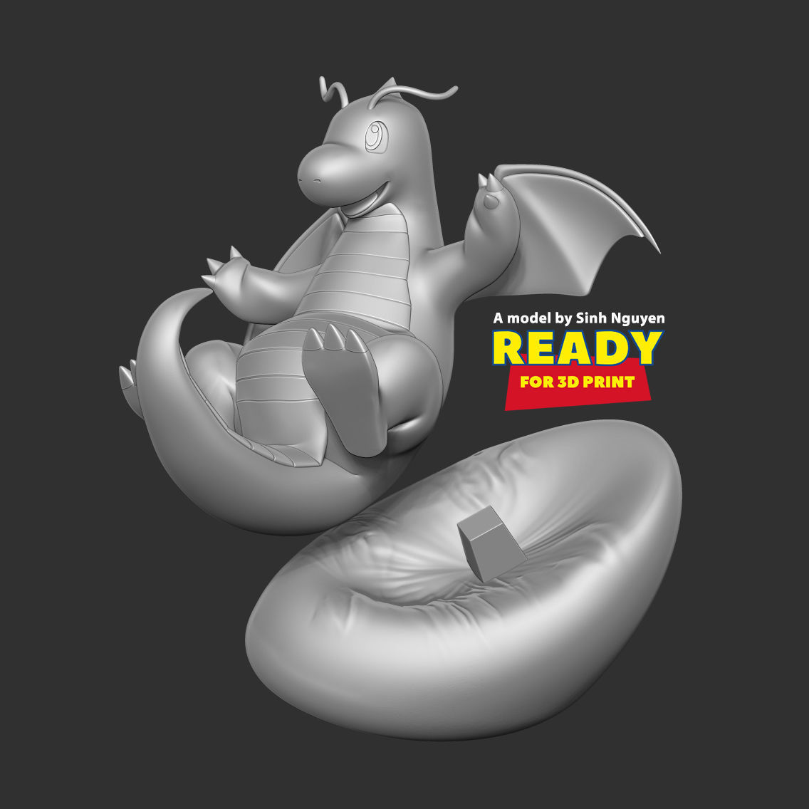 Dragonite - Pokemon Fanart 3D print model_2