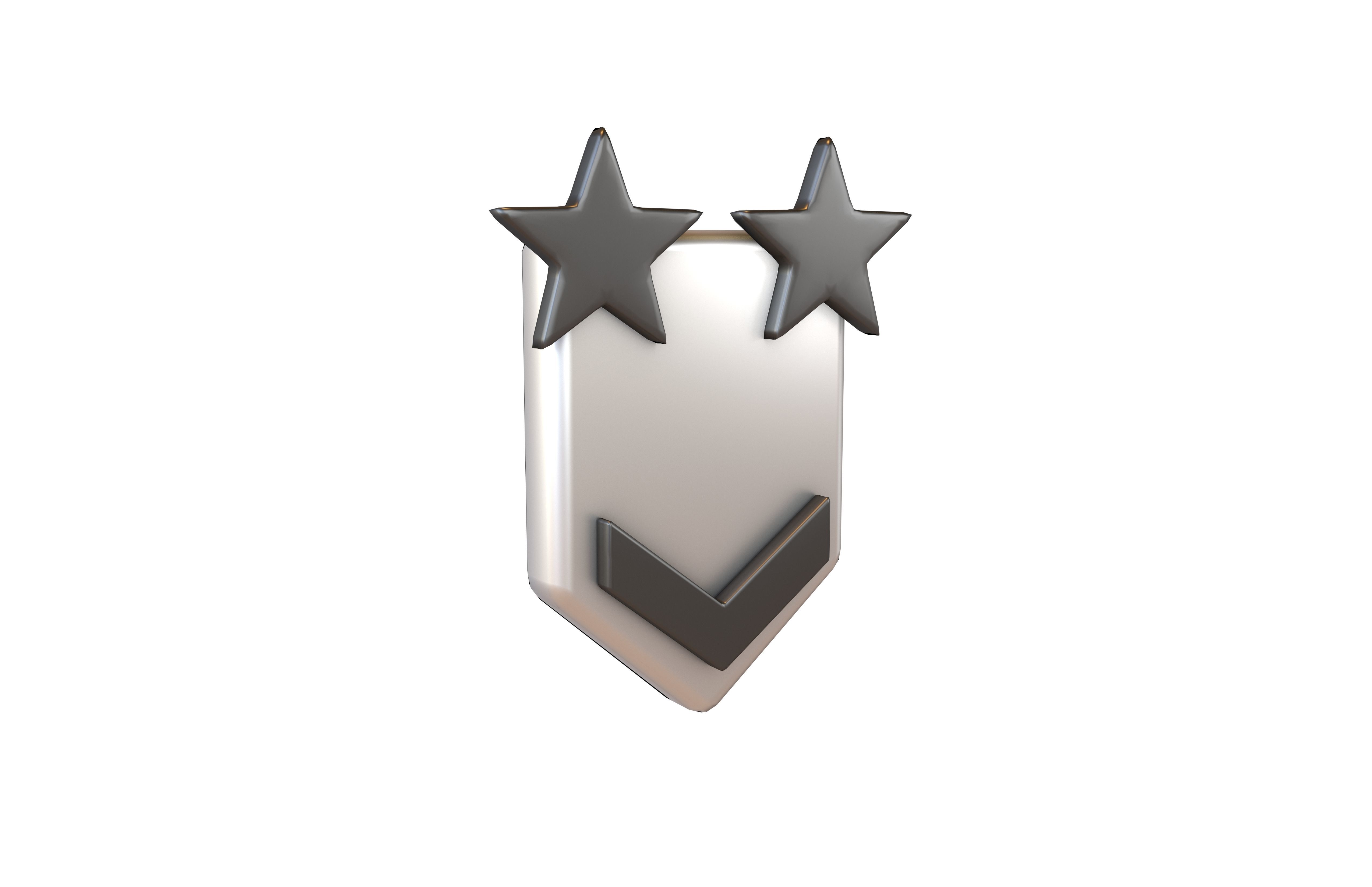 Rank Medal v10 007 Low-poly 3D model_3