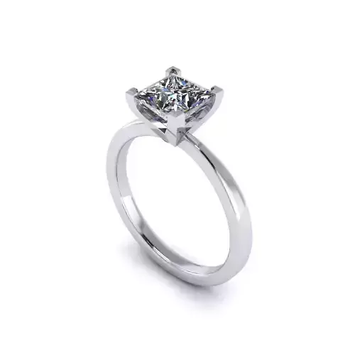 Solitaire Princess Diamond Ring Top Grad