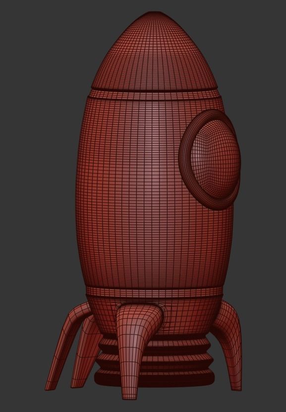 Rocket Dock NSV Decor toy 3D model_7