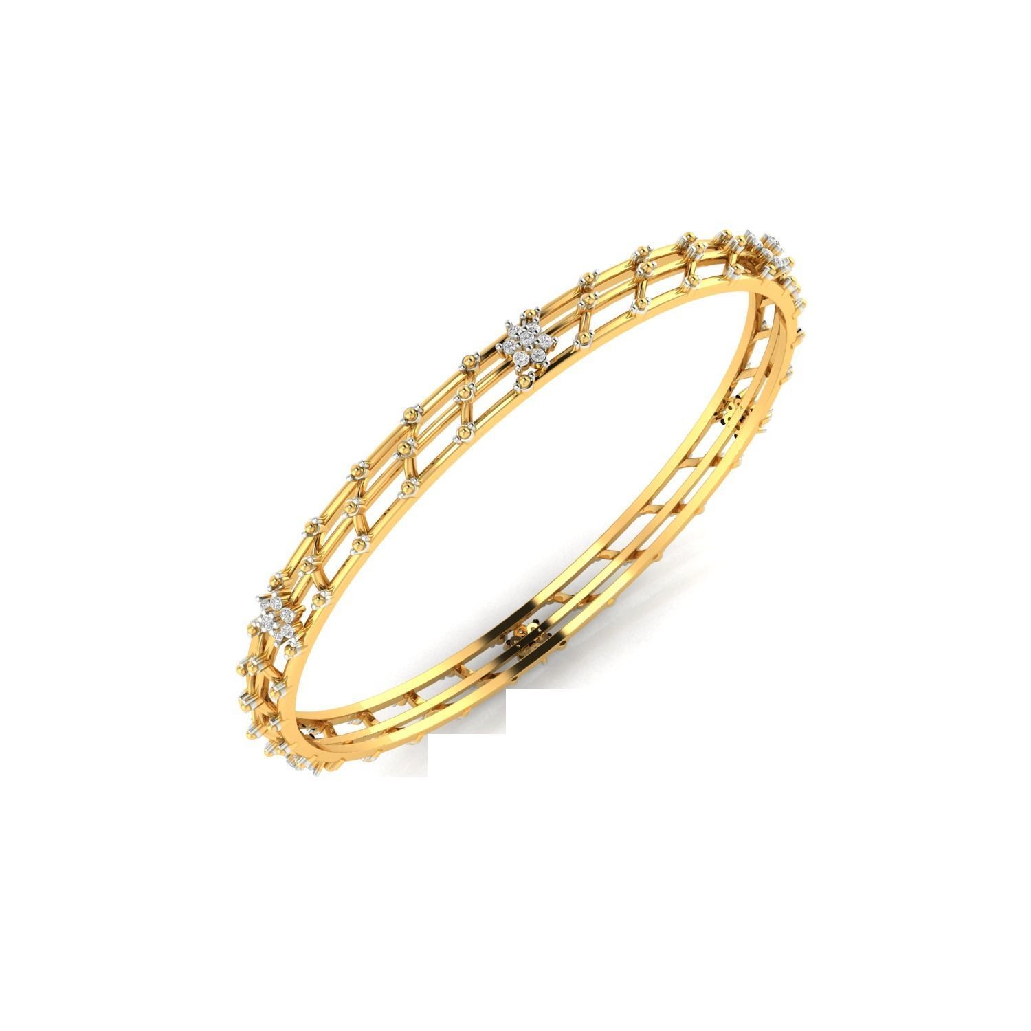 Women Bangle Bracelet STL JCD Render Details 3D print model_17