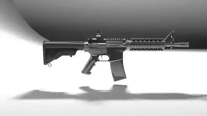 M416 Gun 3D Model  Low-poly 3D model