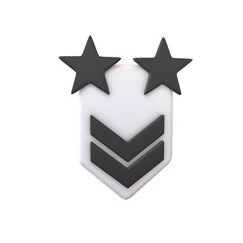 Rank Medal v11 001 Low-poly 3D model