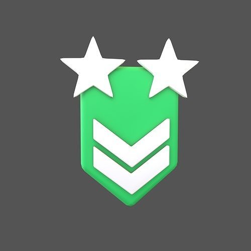 Rank Medal v11 002 Low-poly 3D model