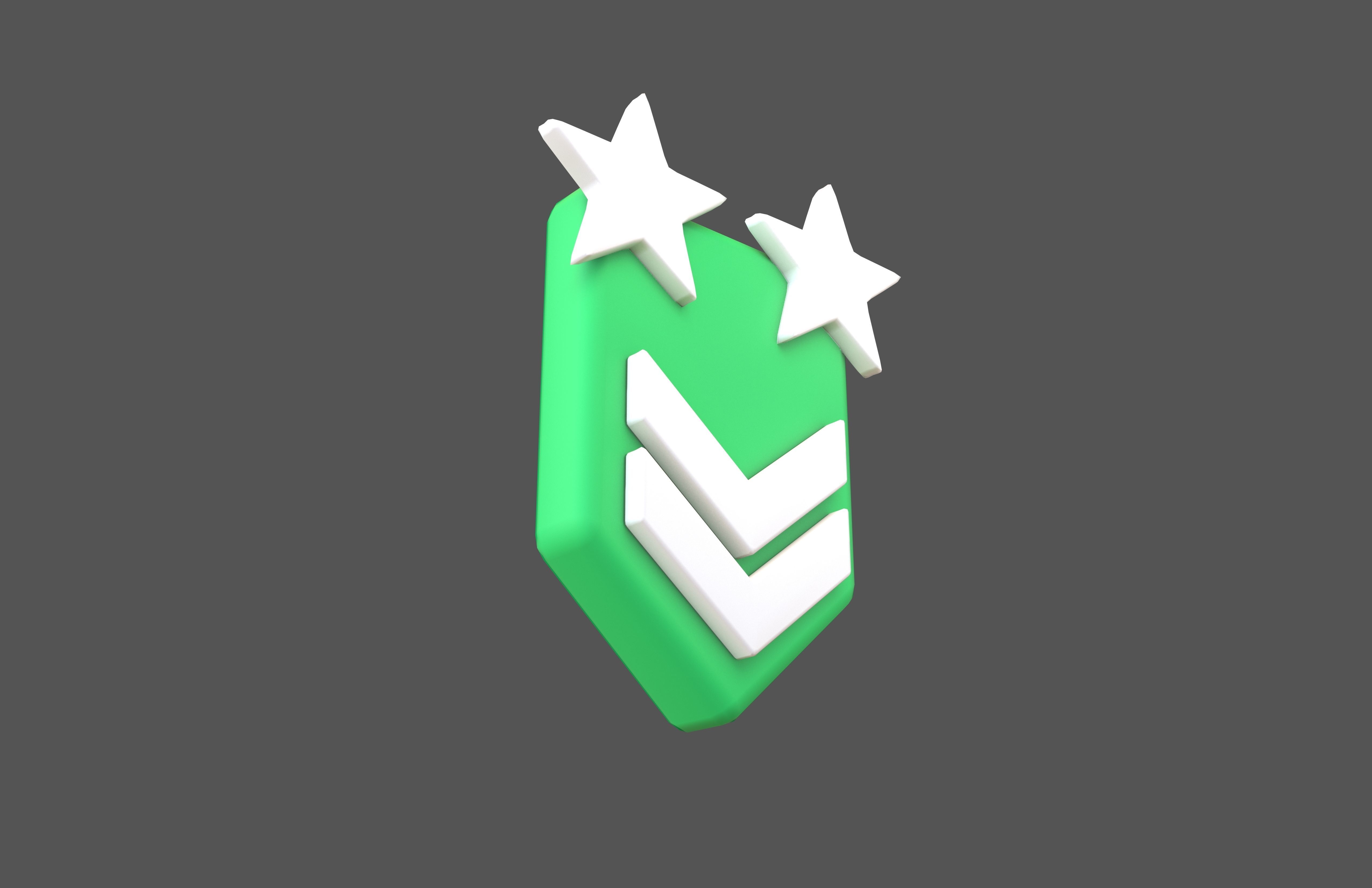 Rank Medal v11 002 Low-poly 3D model_2