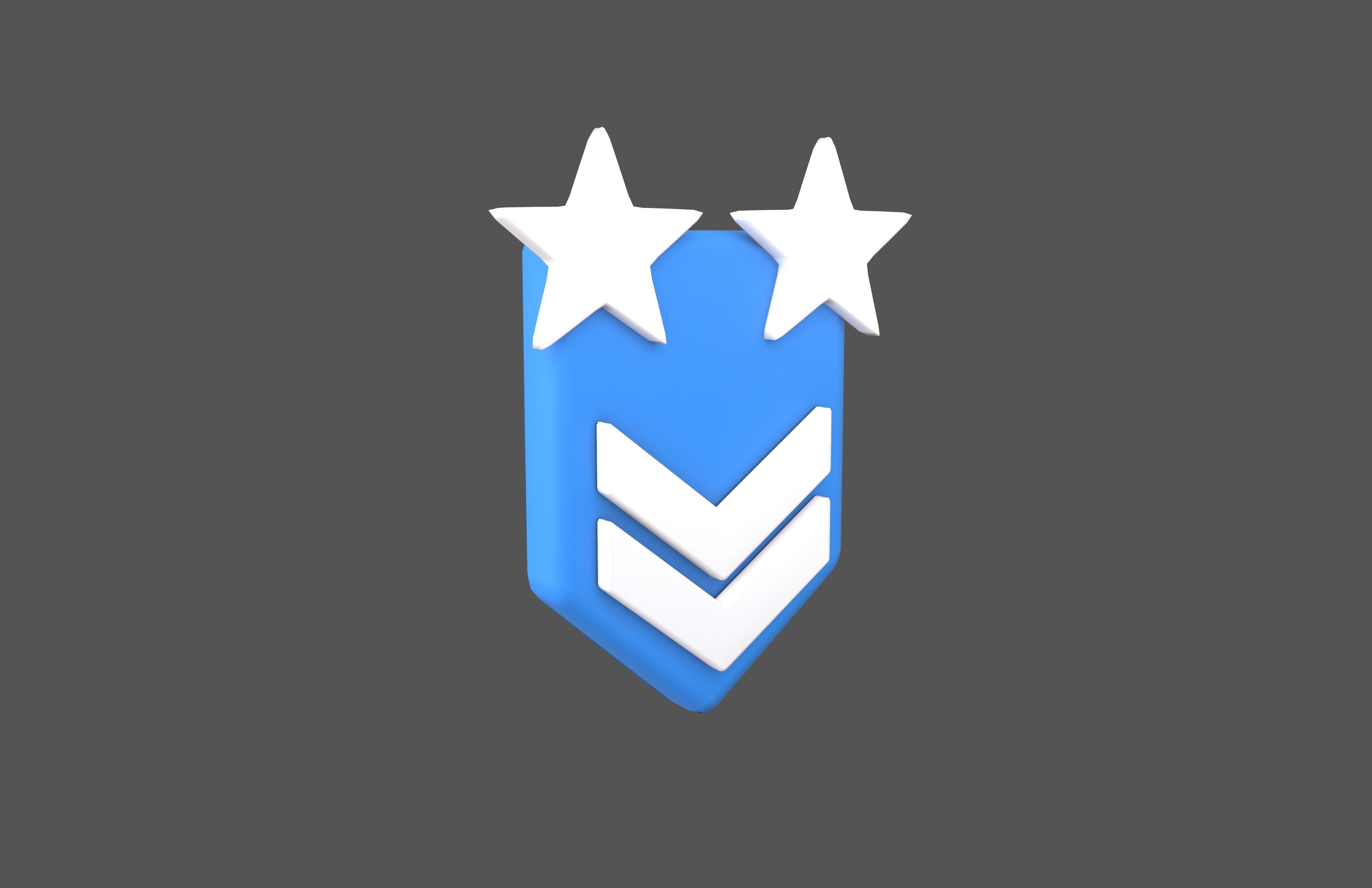 Rank Medal v11 003 Low-poly 3D model_1