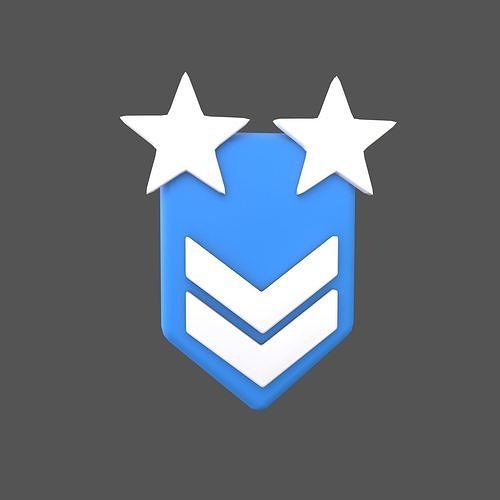 Rank Medal v11 003 Low-poly 3D model