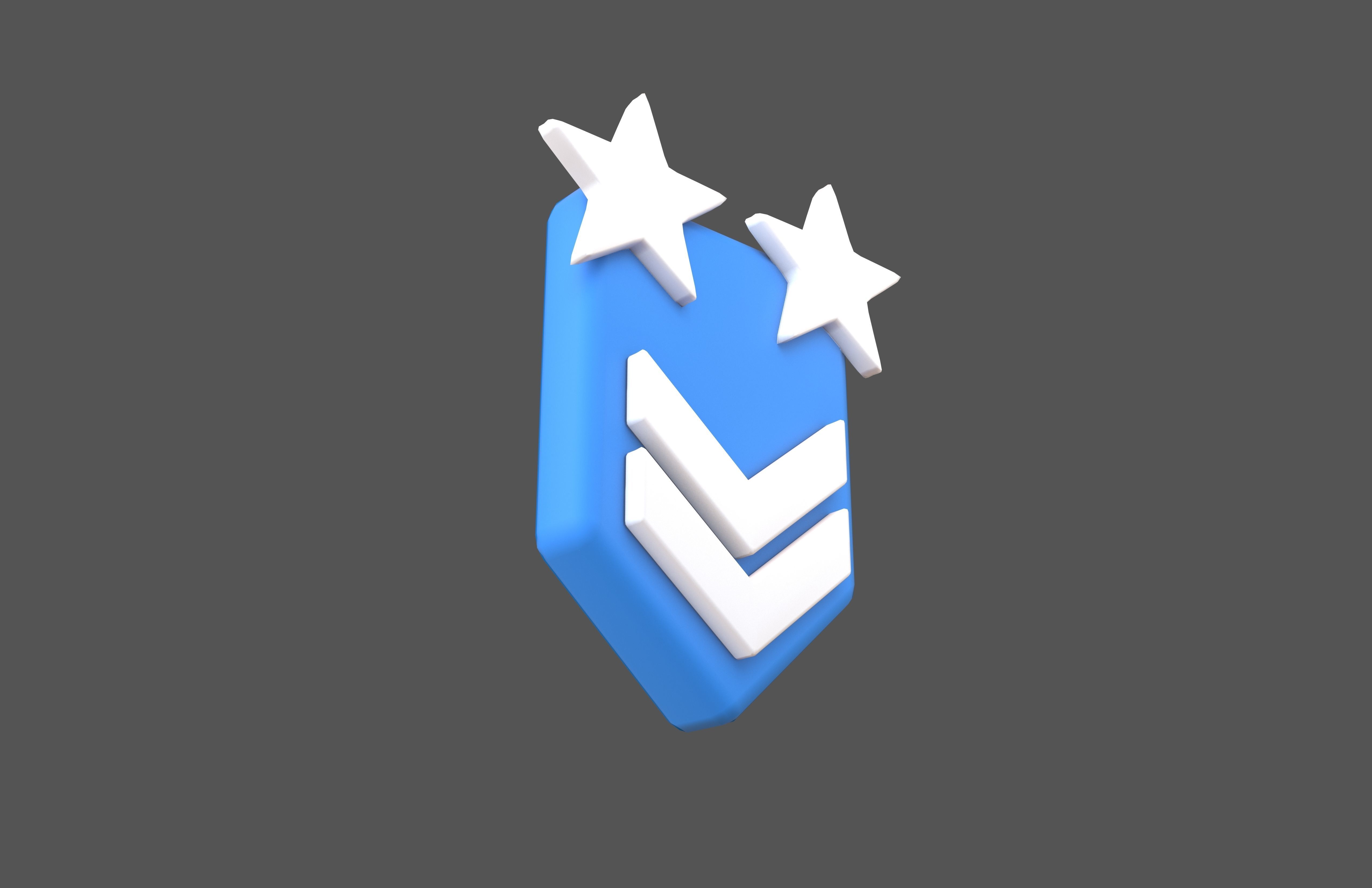 Rank Medal v11 003 Low-poly 3D model_3