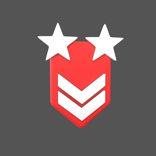 Rank Medal v11 006 Low-poly 3D model