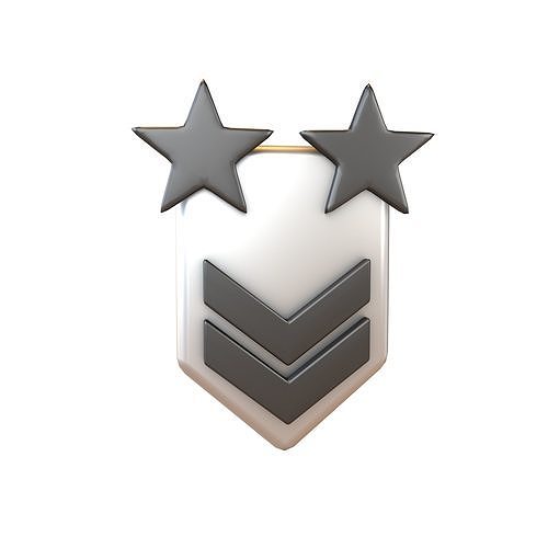 Rank Medal v11 007 Low-poly 3D model