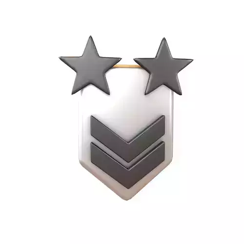 Rank Medal v11 007 Low-poly 3D model