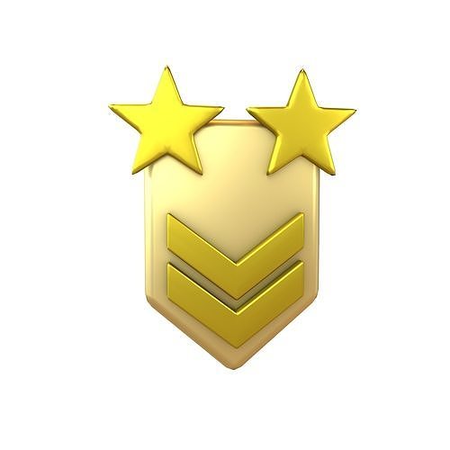 Rank Medal v11 008 Low-poly 3D model