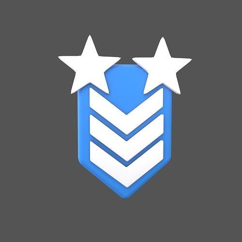 Rank Medal v12 003 Low-poly 3D model