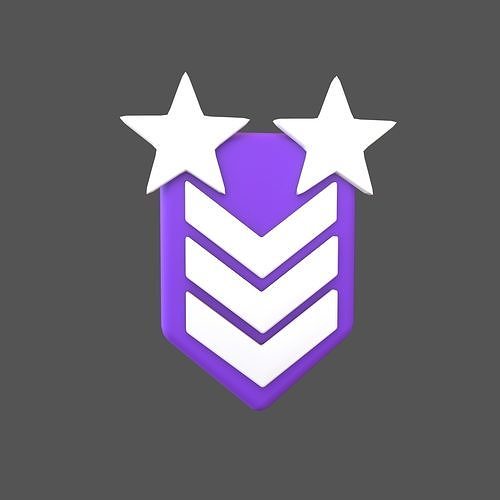 Rank Medal v12 004 Low-poly 3D model