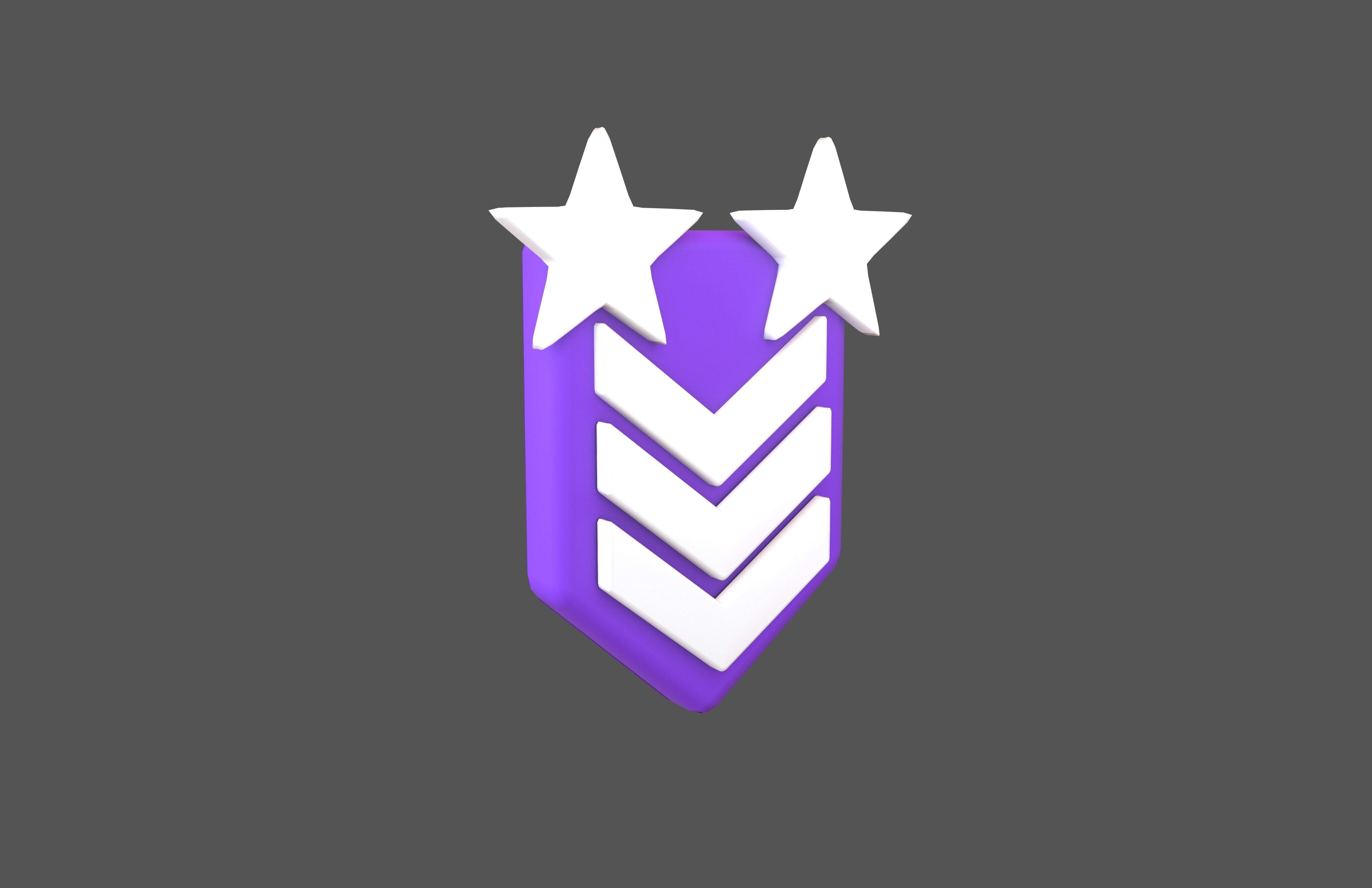 Rank Medal v12 004 Low-poly 3D model_2