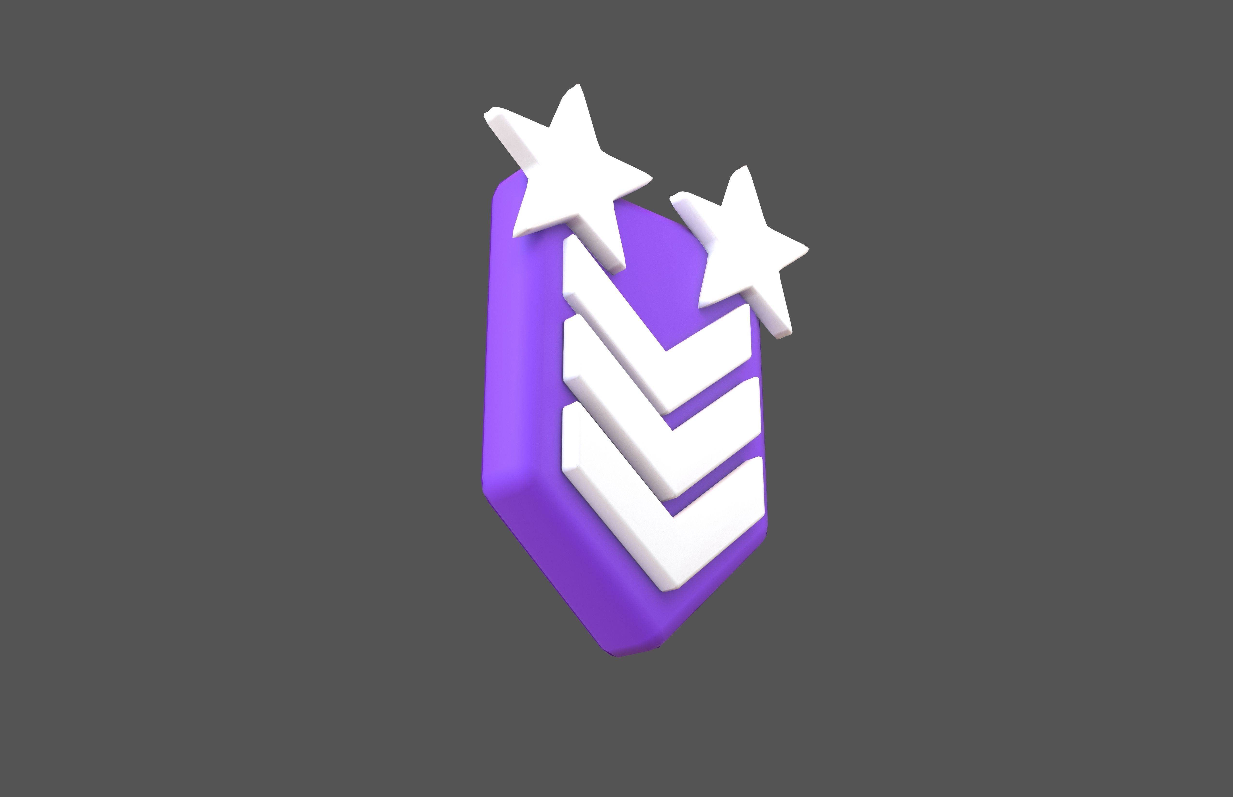 Rank Medal v12 004 Low-poly 3D model_1