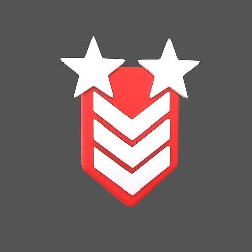 Rank Medal v12 006 Low-poly 3D model