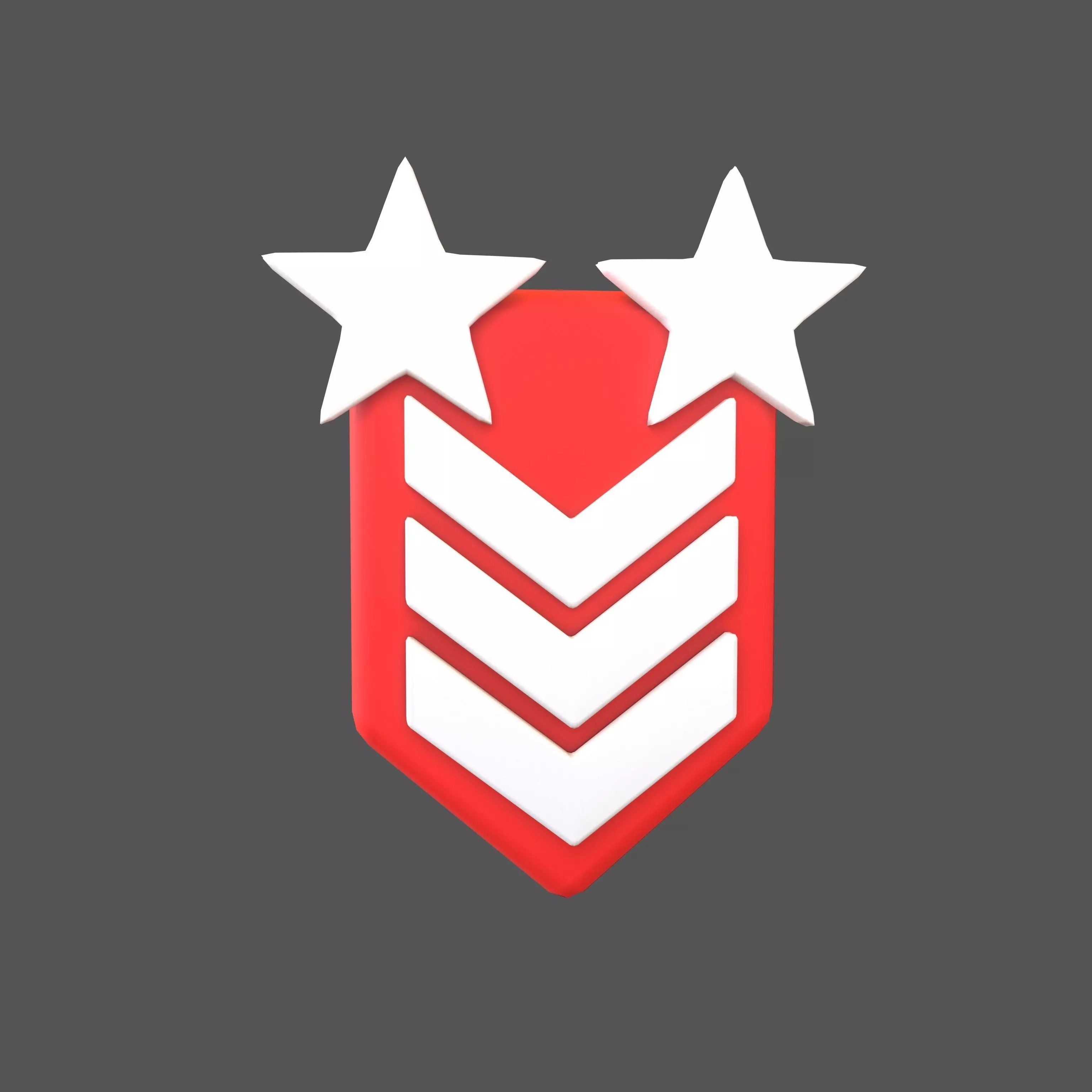 Rank Medal v12 006 Low-poly 3D model
