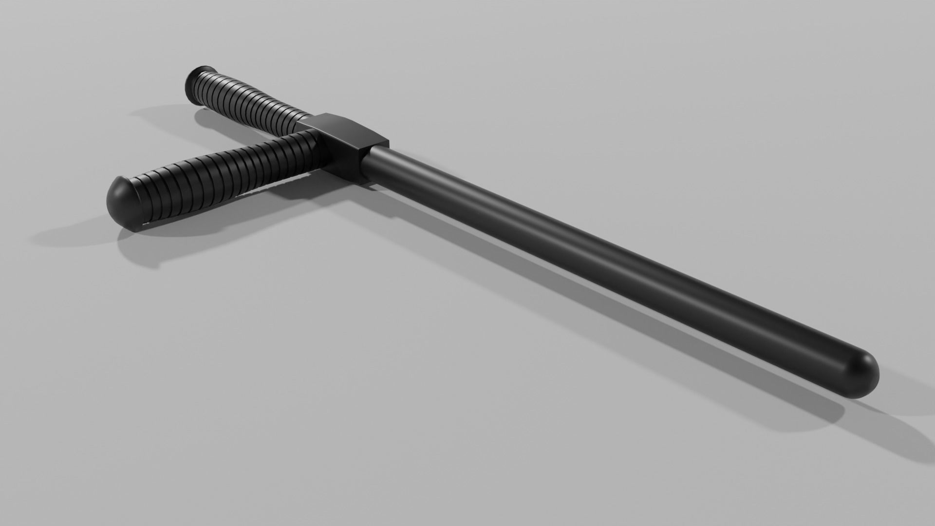 LowPoly Police Baton GameReady Weapon Asset Low-poly 3D model_1