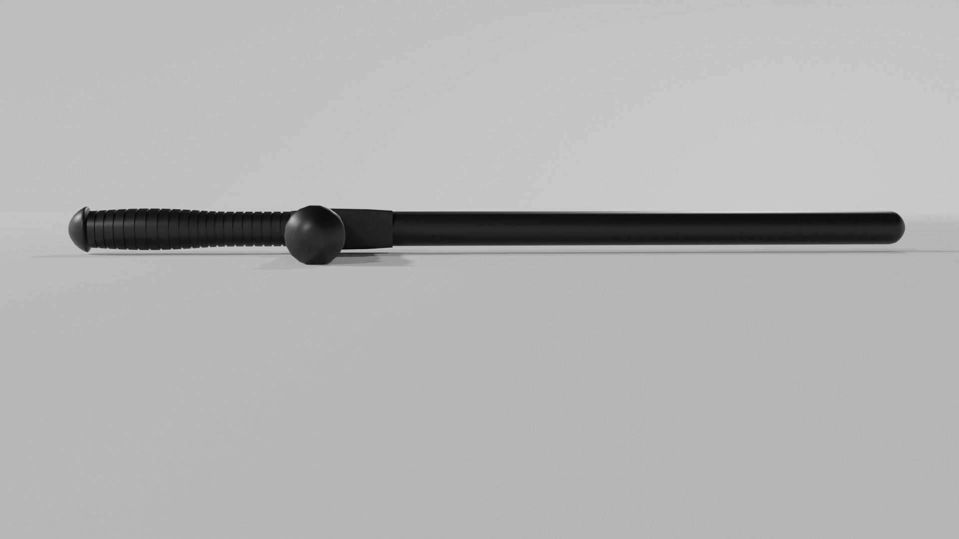 LowPoly Police Baton GameReady Weapon Asset Low-poly 3D model_4
