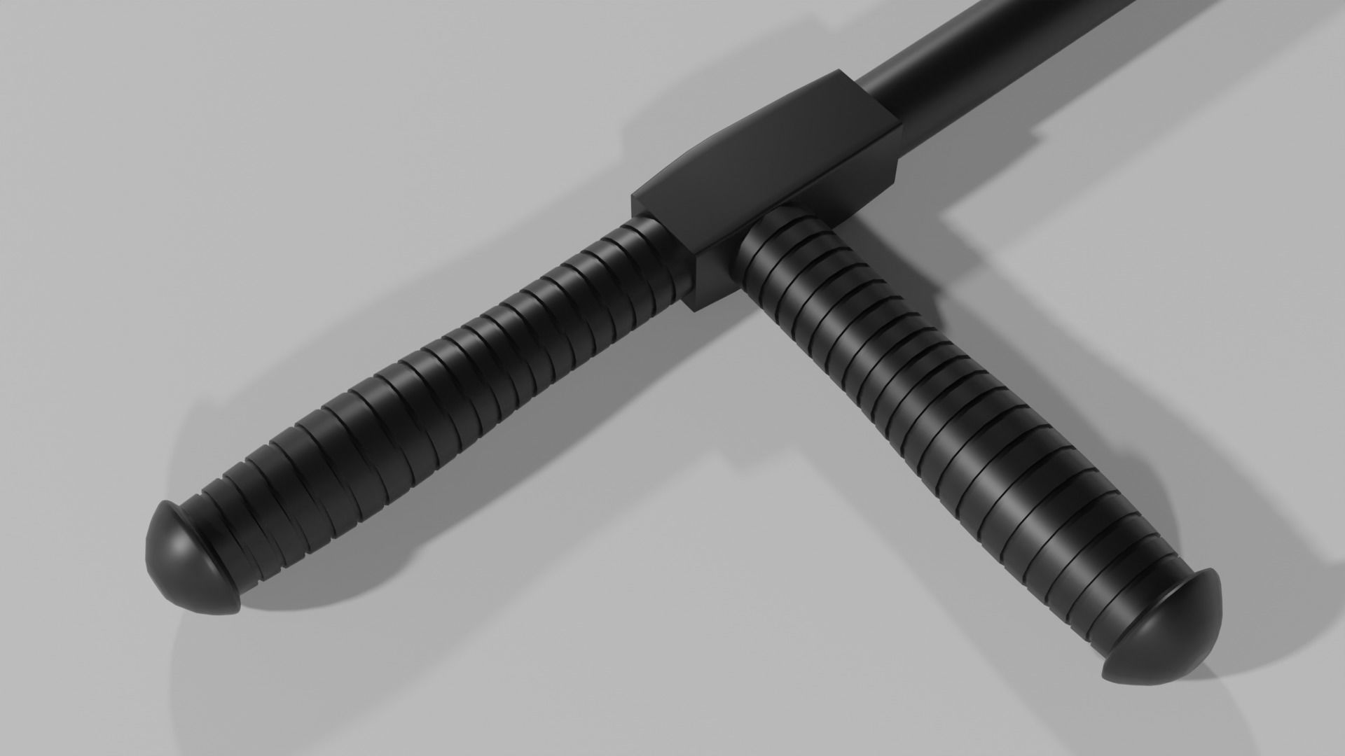 LowPoly Police Baton GameReady Weapon Asset Low-poly 3D model_5