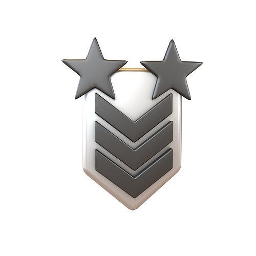 Rank Medal v12 007 Low-poly 3D model