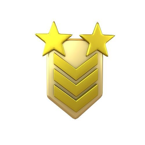 Rank Medal v12 008 Low-poly 3D model