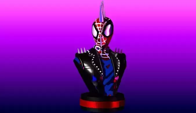 SPIDERPUNK MILES MORALES SPIDERMAN 3D print model