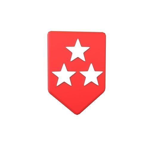 Rank Medal v15 006 Low-poly 3D model