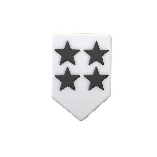 Rank Medal v16 001 Low-poly 3D model