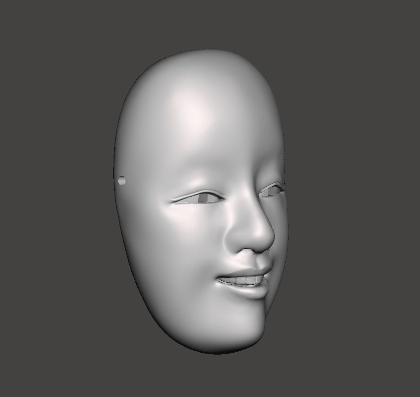JAPANESE NOH MASK Onna-kei 3D print model_3