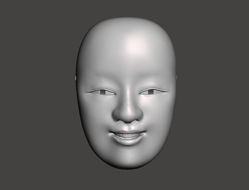 JAPANESE NOH MASK Onna-kei 3D print model_4