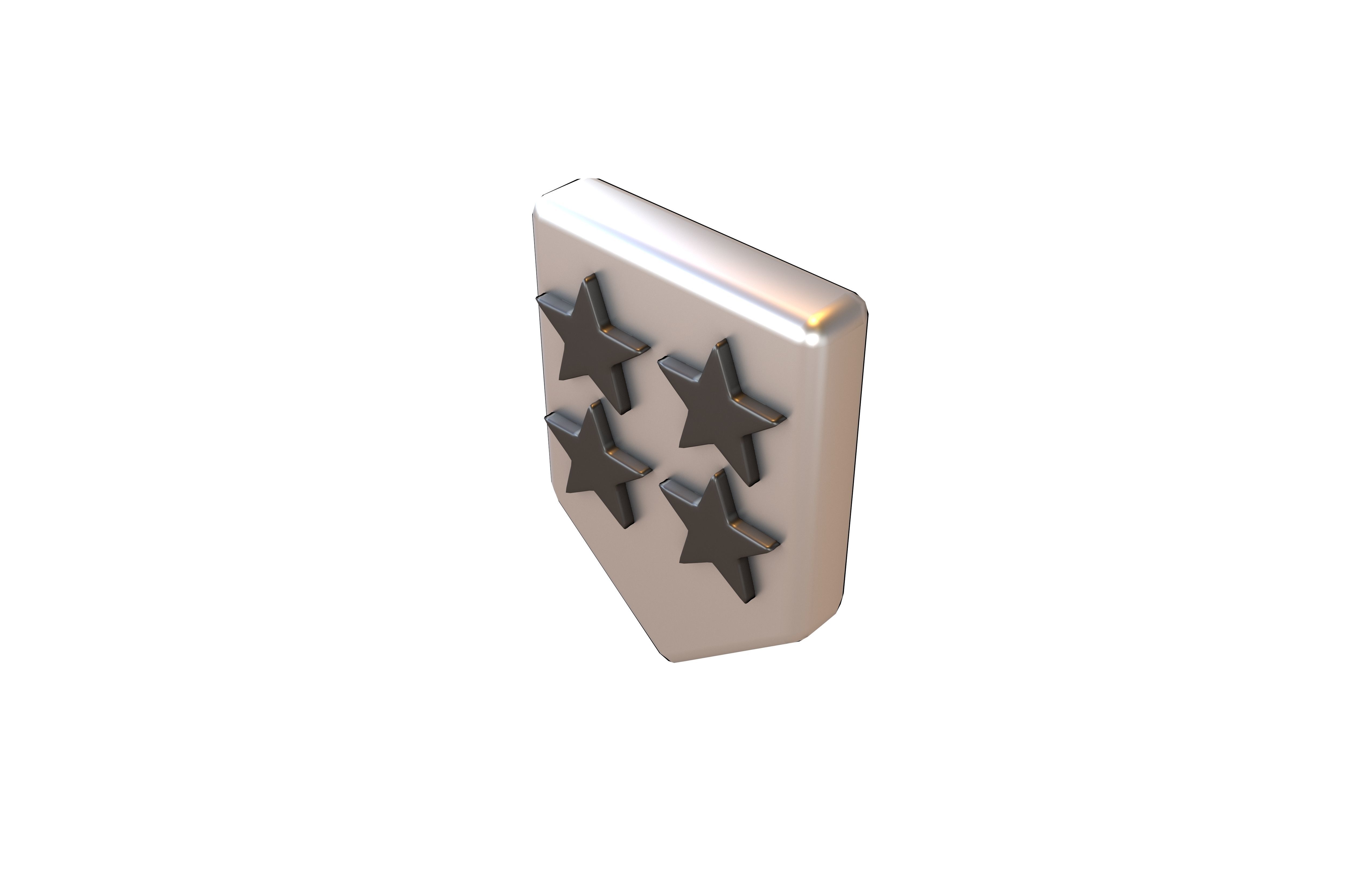 Rank Medal v16 007 Low-poly 3D model_2