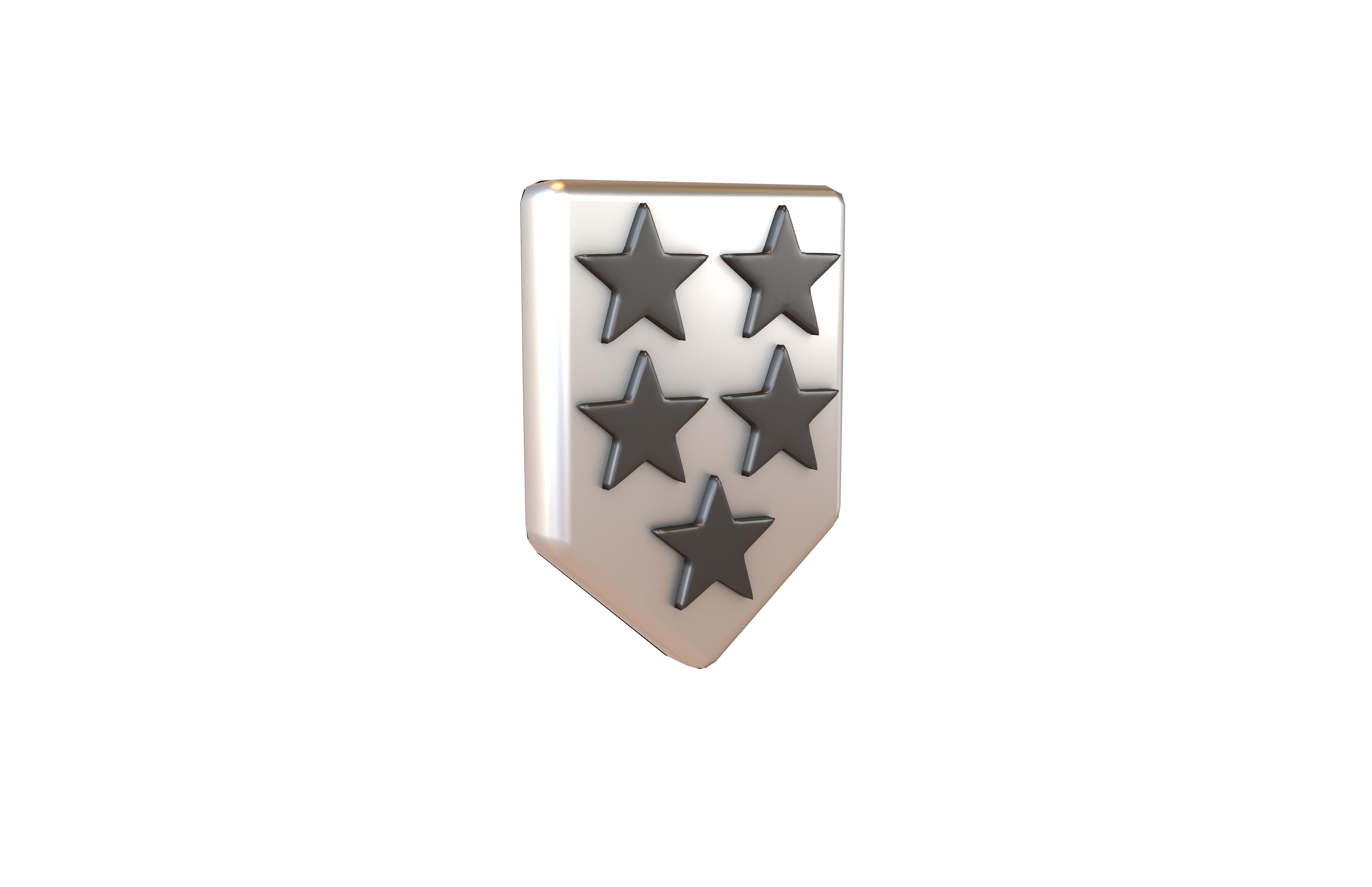 Rank Medal v17 007 Low-poly 3D model_1