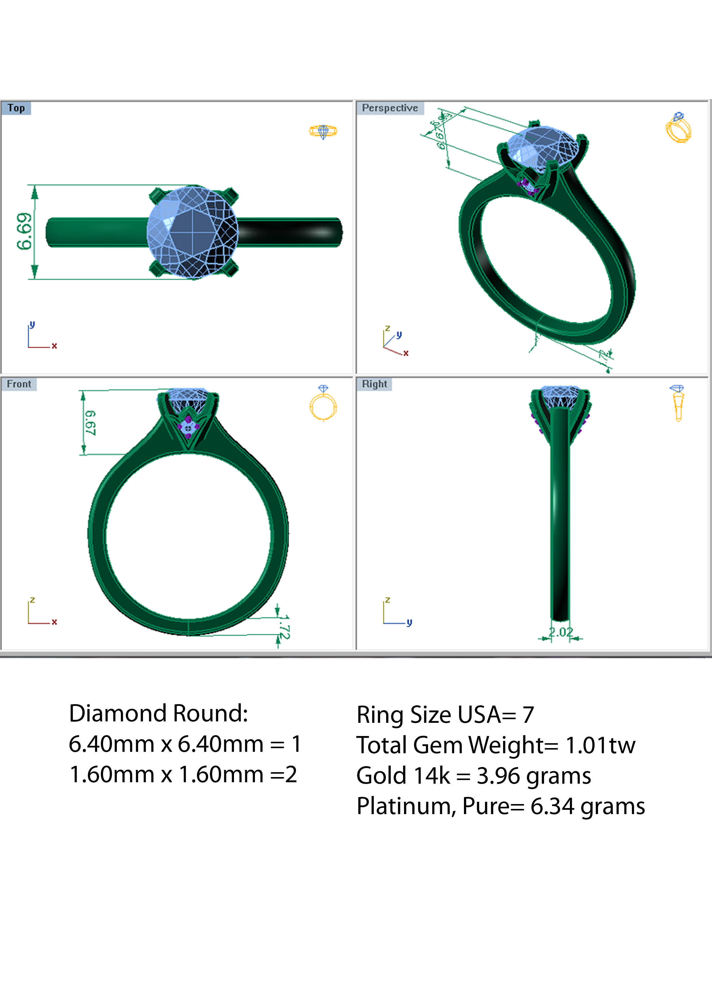 Comfort Fit Surprises Wedding Ring 3D print model_4