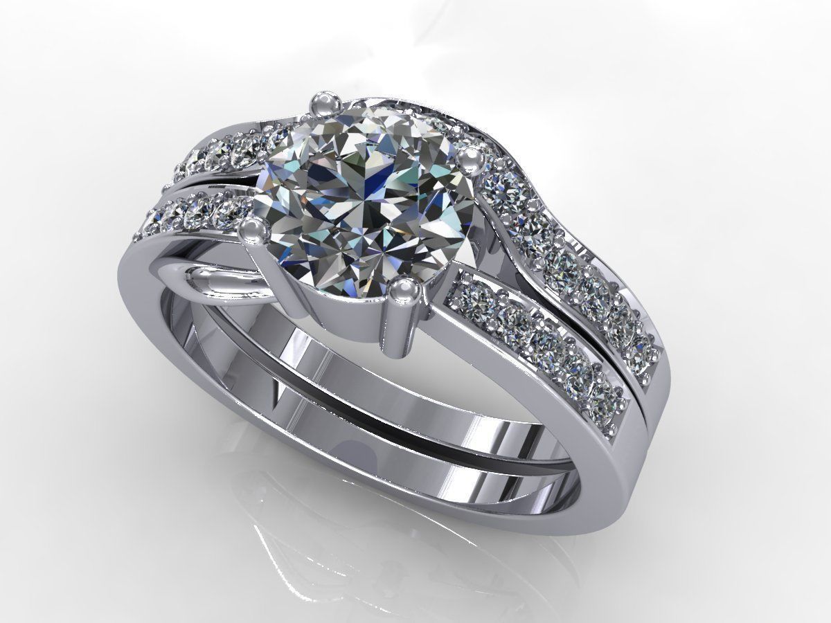 Cute-Couple Wedding Ring 3D print model_5