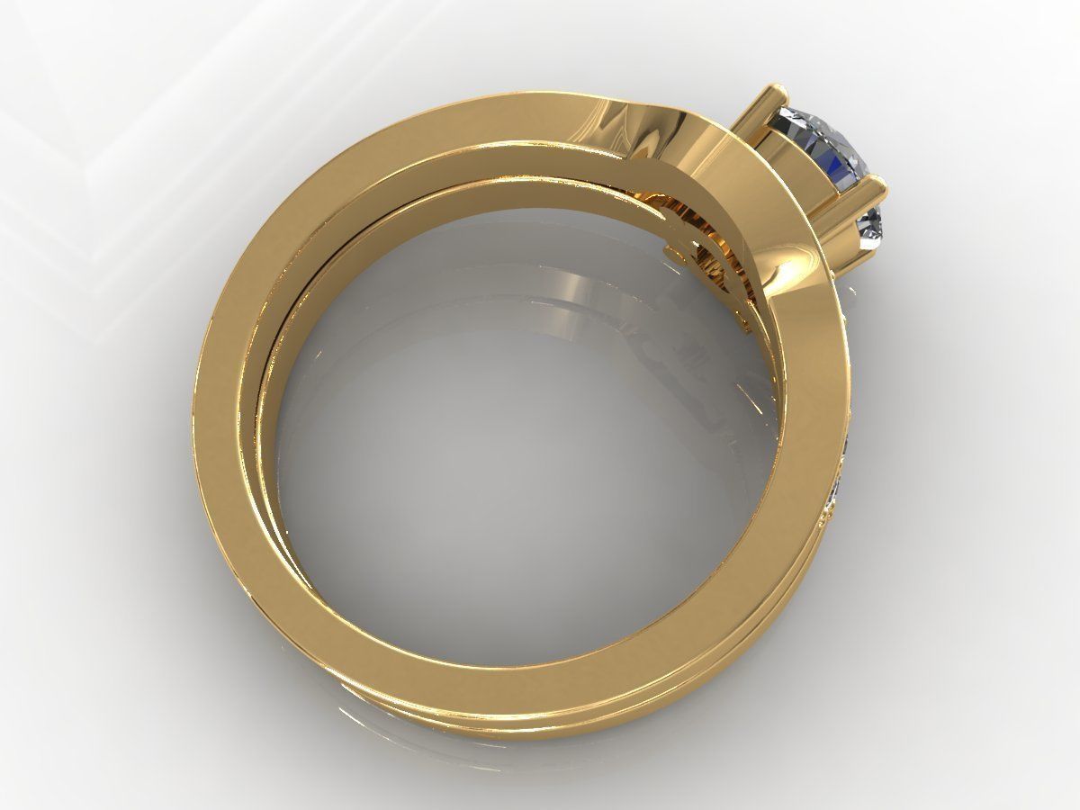 Cute-Couple Wedding Ring 3D print model_2
