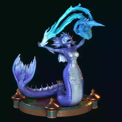 Heroes 3 Ice Elemental casts spell 3D print model