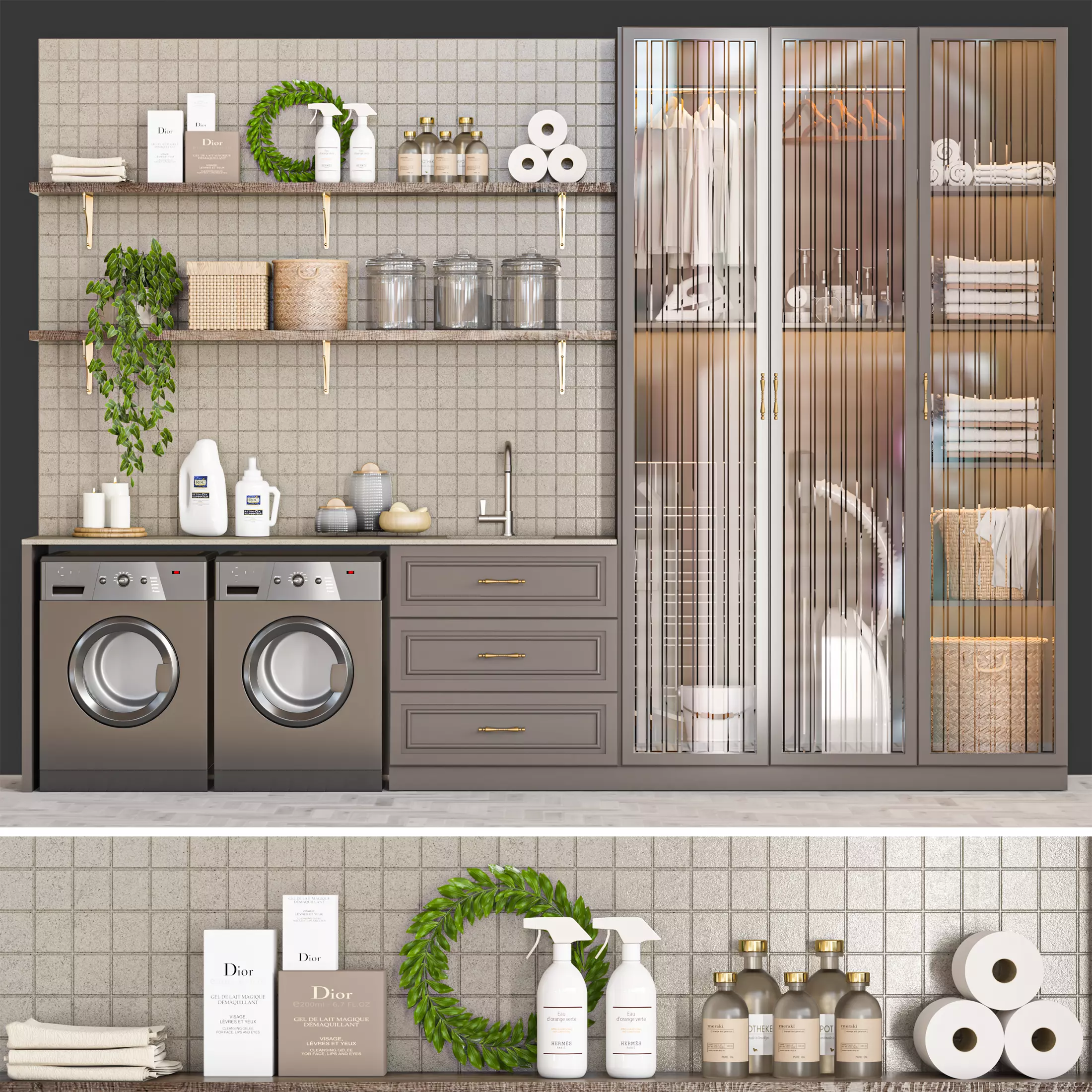 laundry room decor Low-poly 3D model