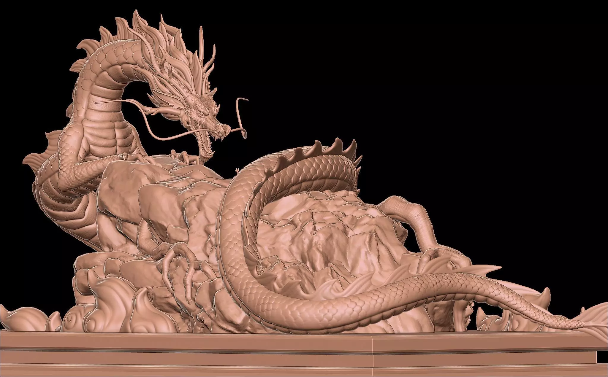 Naga Fang Lao Chinese Dragon Sculpt 3D print model