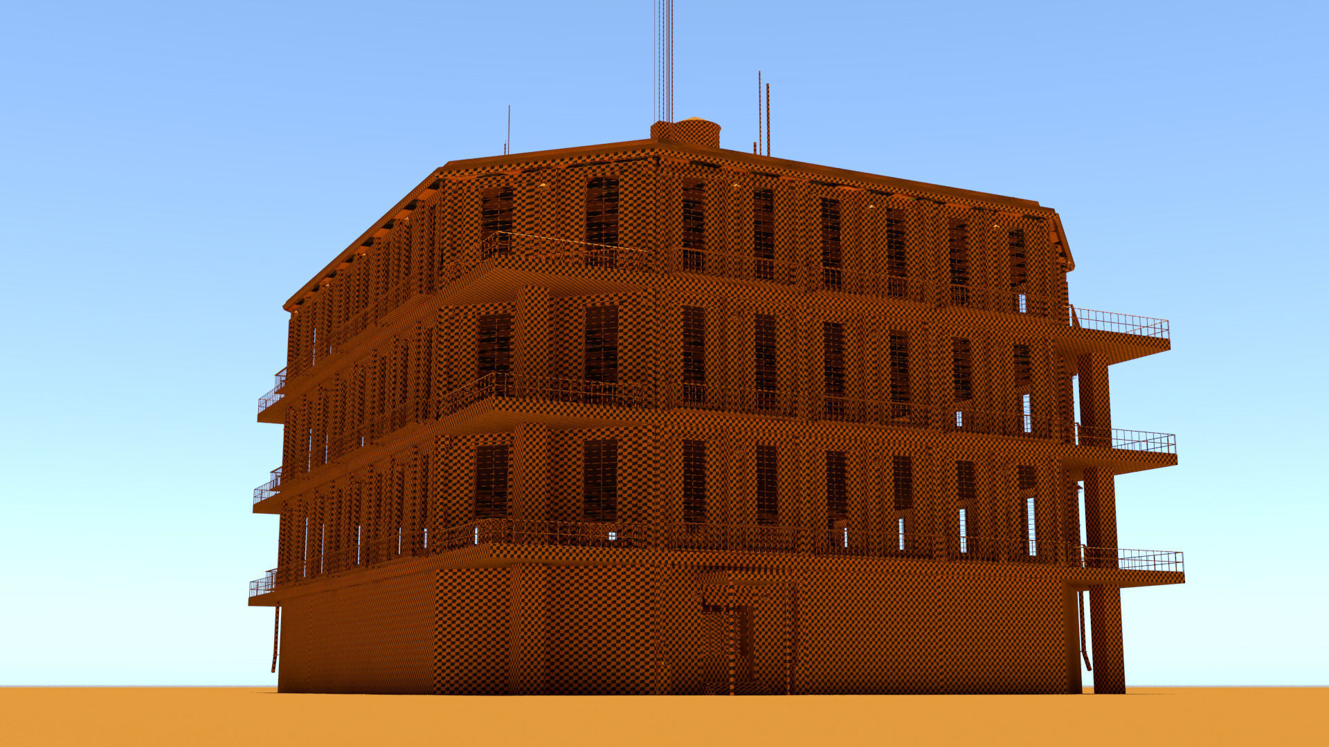 laos Game Building 01 Low-poly 3D model_17