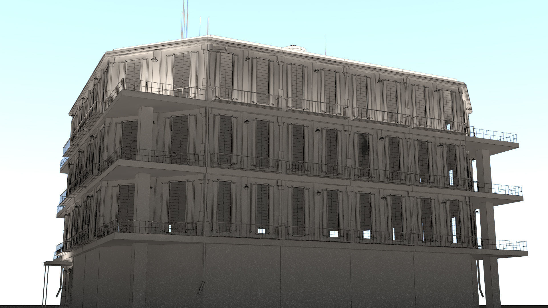 laos Game Building 01 Low-poly 3D model_26