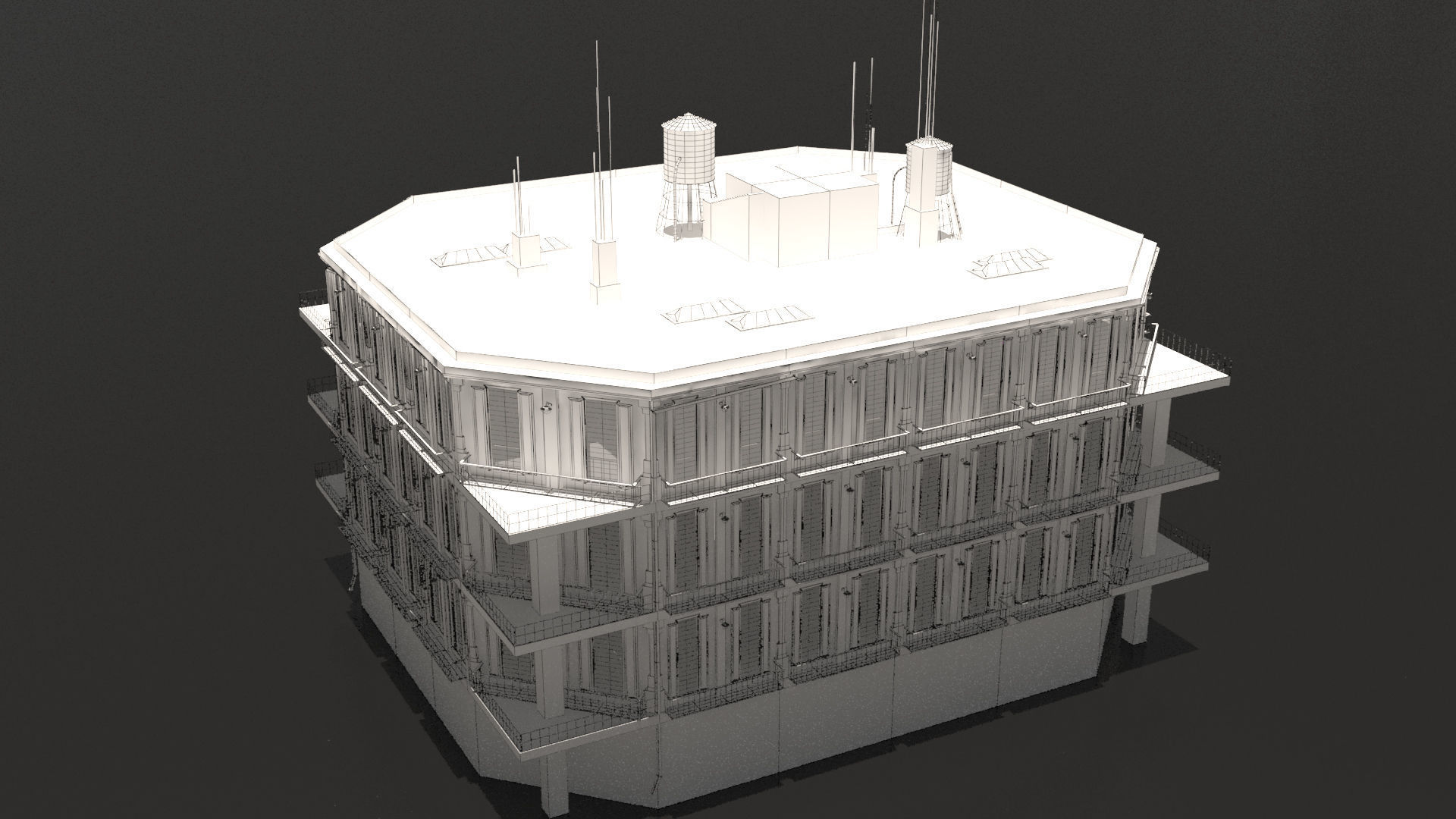 laos Game Building 01 Low-poly 3D model_23