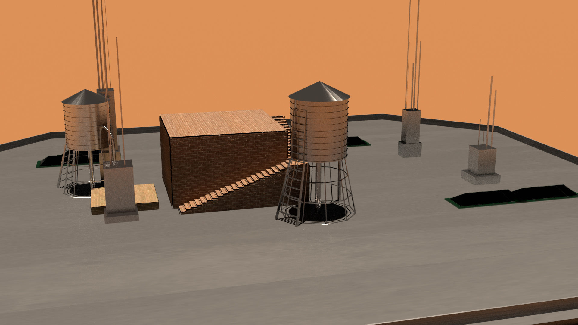 laos Game Building 01 Low-poly 3D model_8