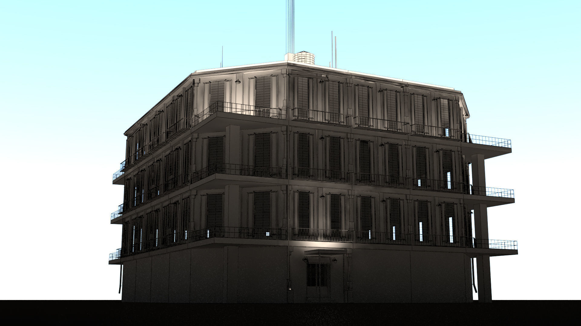 laos Game Building 01 Low-poly 3D model_18