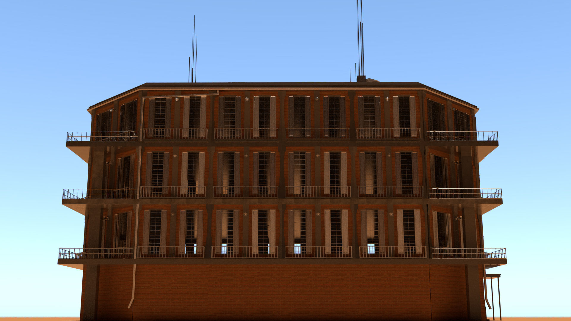 laos Game Building 01 Low-poly 3D model_3