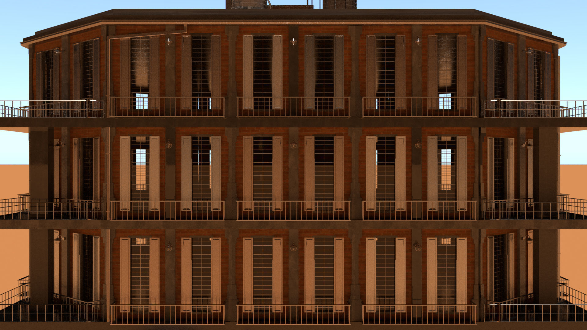 laos Game Building 01 Low-poly 3D model_5