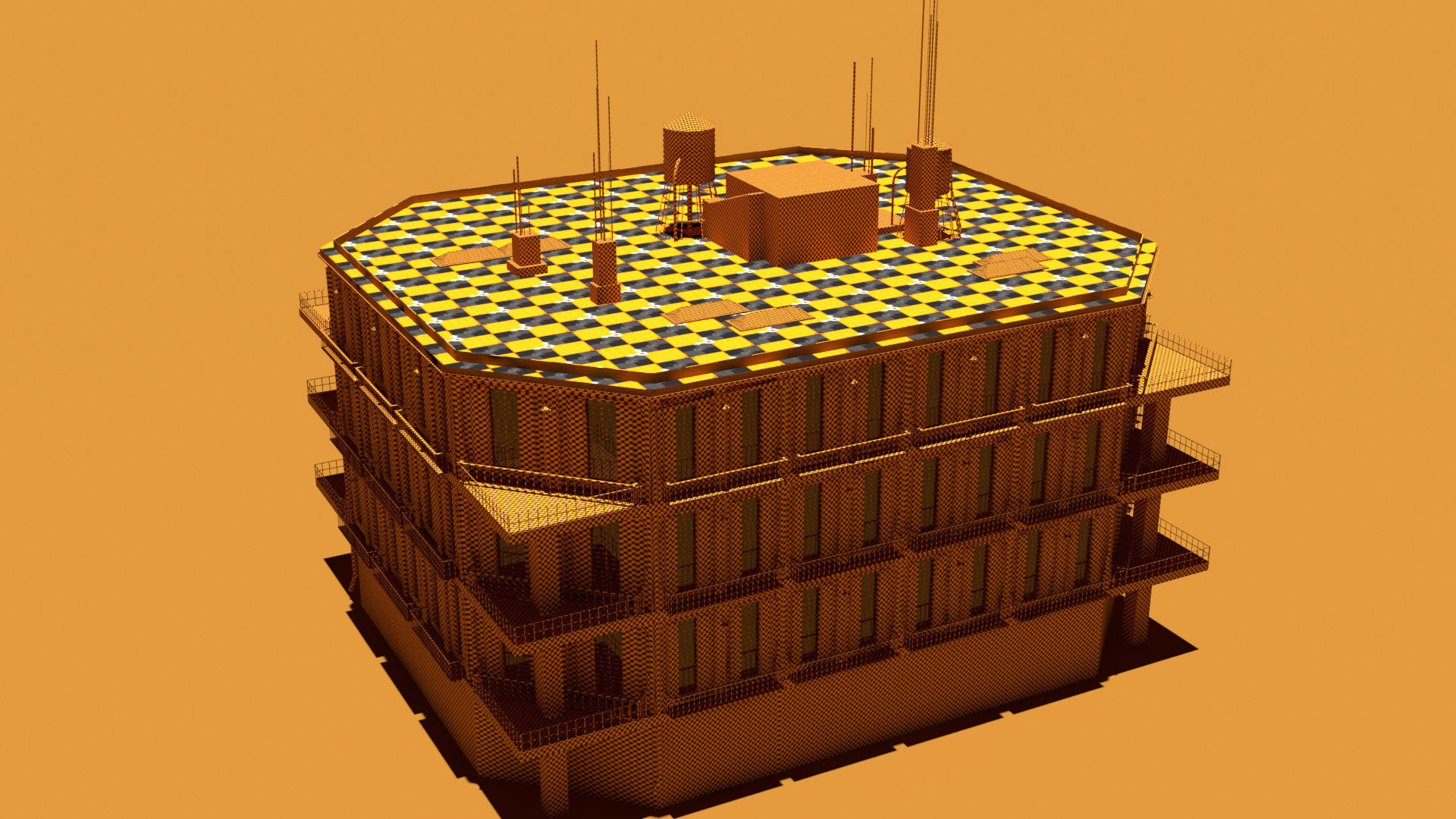 laos Game Building 01 Low-poly 3D model_13