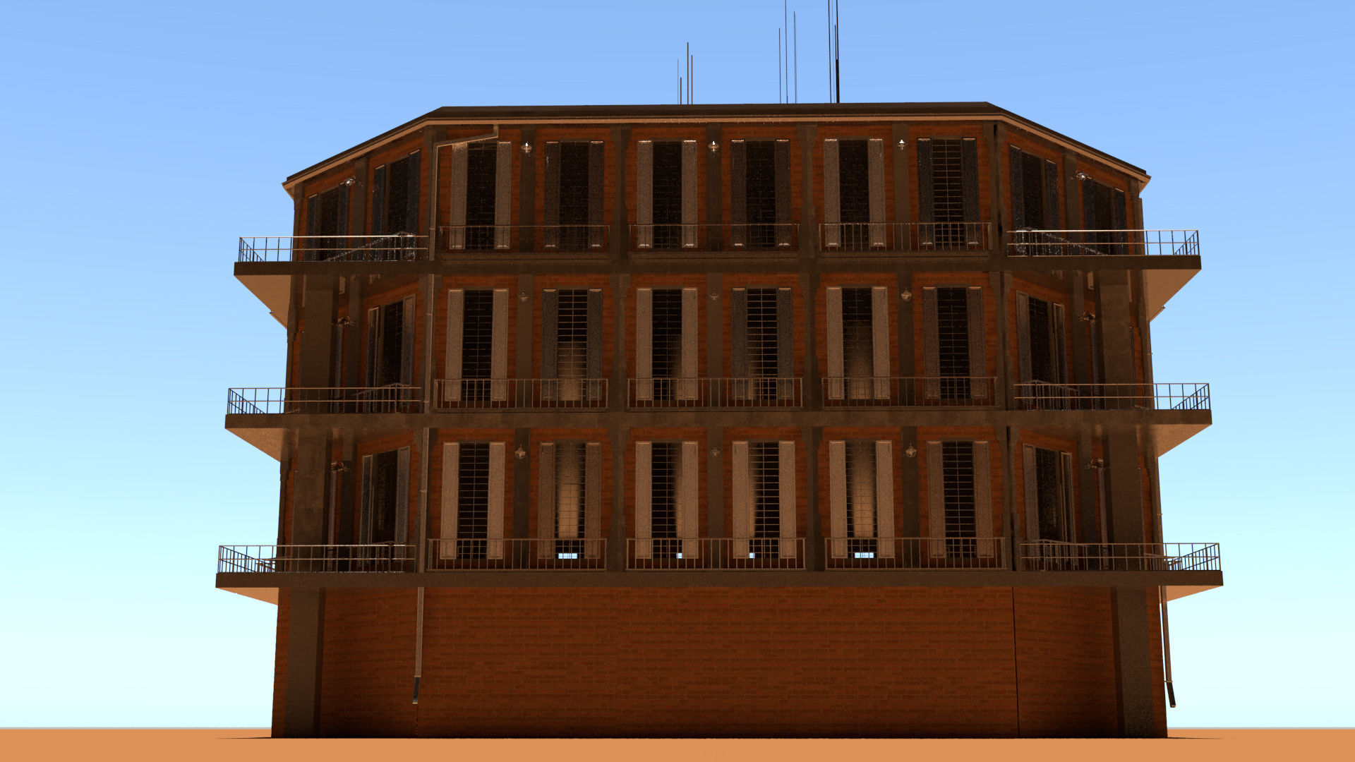 laos Game Building 01 Low-poly 3D model_2