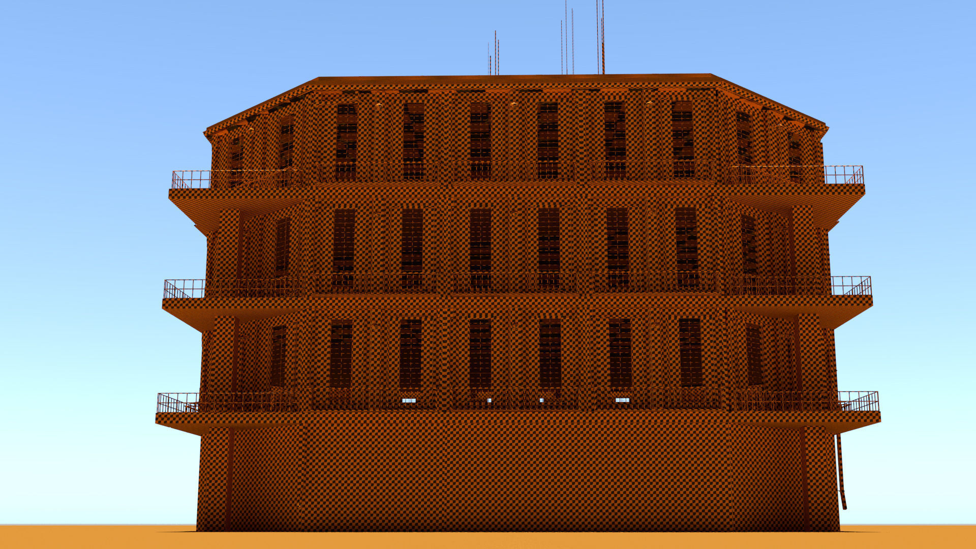 laos Game Building 01 Low-poly 3D model_15